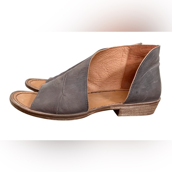 Free People Sandals Shoes Women’s US 7 Mont Blanc Leather Gray Brown Boho - Picture 1 of 15